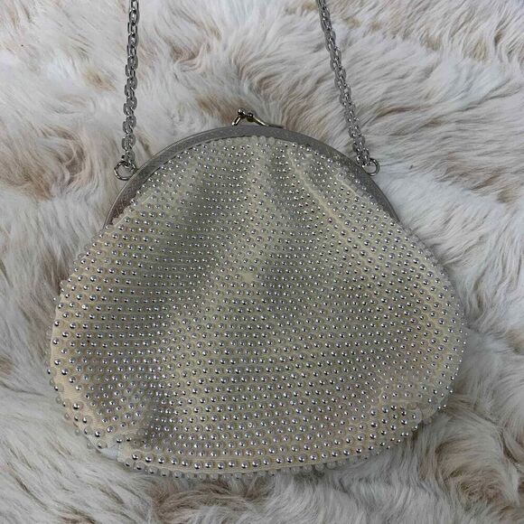 Vintage Ivory Beaded Evening‎ Bag Kiss Lock from Safram - Picture 4 of 7